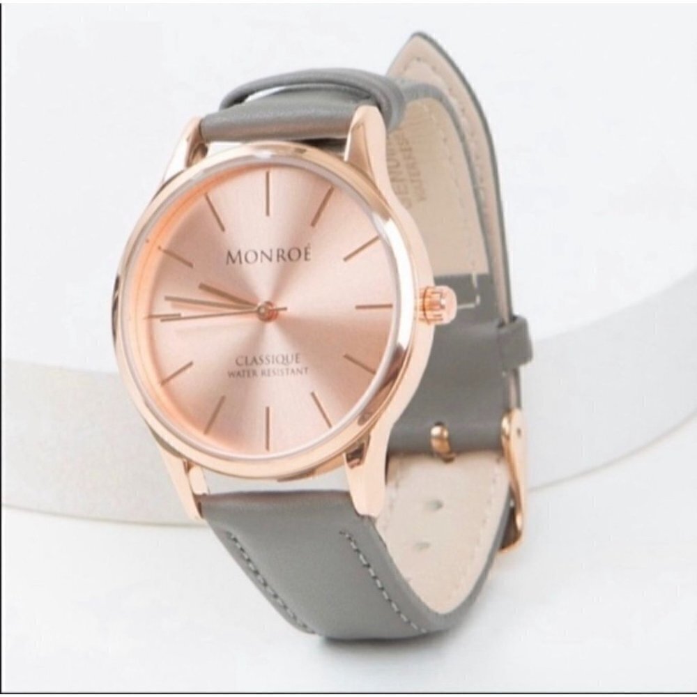 NWT Monroe Classique Rose Gold Watch with Dust Bag